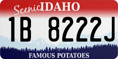 ID license plate 1B8222J