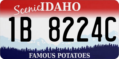 ID license plate 1B8224C