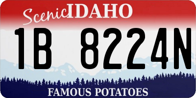 ID license plate 1B8224N