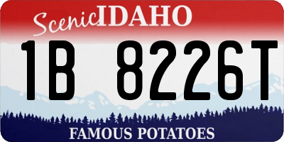 ID license plate 1B8226T