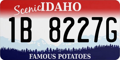 ID license plate 1B8227G
