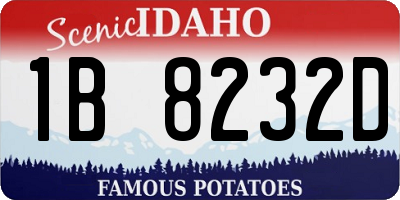 ID license plate 1B8232D