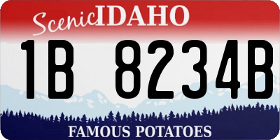 ID license plate 1B8234B