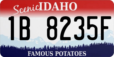 ID license plate 1B8235F