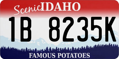 ID license plate 1B8235K