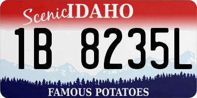 ID license plate 1B8235L