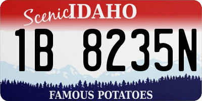 ID license plate 1B8235N