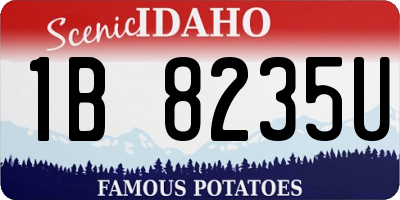 ID license plate 1B8235U