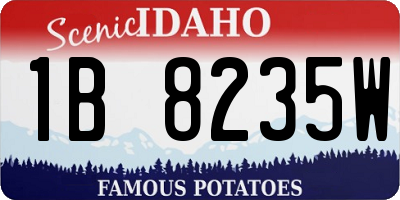 ID license plate 1B8235W