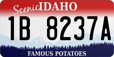 ID license plate 1B8237A