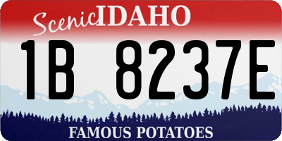 ID license plate 1B8237E