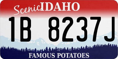 ID license plate 1B8237J
