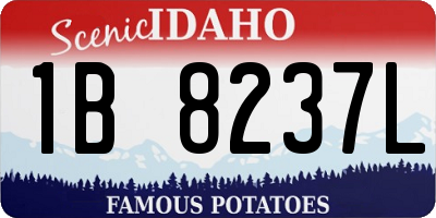 ID license plate 1B8237L