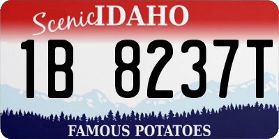 ID license plate 1B8237T