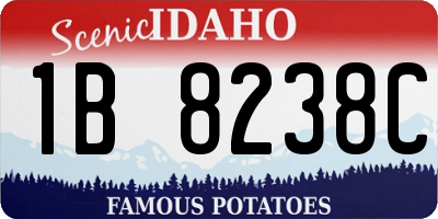 ID license plate 1B8238C