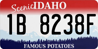 ID license plate 1B8238F