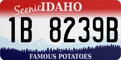 ID license plate 1B8239B