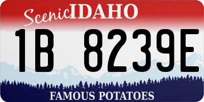 ID license plate 1B8239E