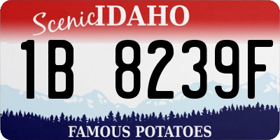 ID license plate 1B8239F