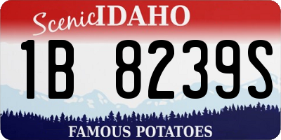 ID license plate 1B8239S
