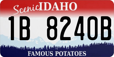 ID license plate 1B8240B