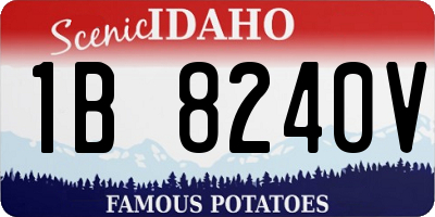 ID license plate 1B8240V
