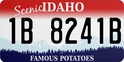 ID license plate 1B8241B