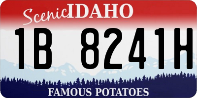 ID license plate 1B8241H