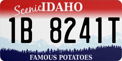 ID license plate 1B8241T