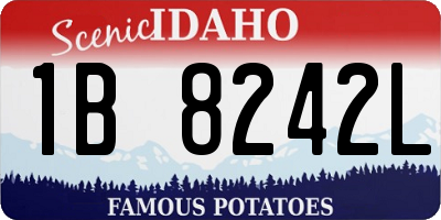 ID license plate 1B8242L