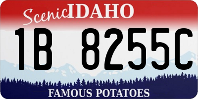 ID license plate 1B8255C