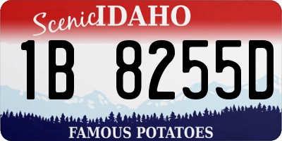 ID license plate 1B8255D