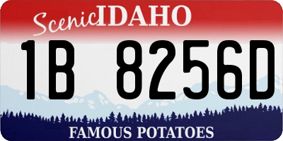ID license plate 1B8256D
