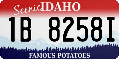 ID license plate 1B8258I
