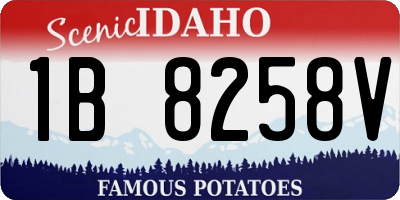 ID license plate 1B8258V