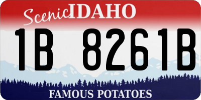 ID license plate 1B8261B