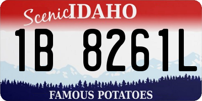 ID license plate 1B8261L