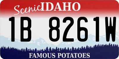 ID license plate 1B8261W