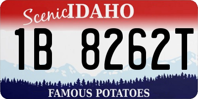 ID license plate 1B8262T