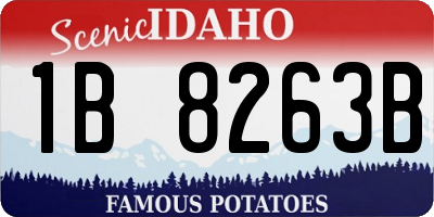 ID license plate 1B8263B