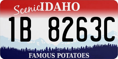 ID license plate 1B8263C