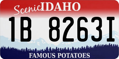 ID license plate 1B8263I