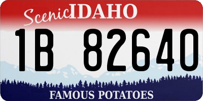 ID license plate 1B8264O