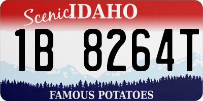 ID license plate 1B8264T