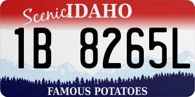 ID license plate 1B8265L