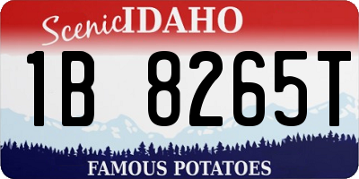 ID license plate 1B8265T