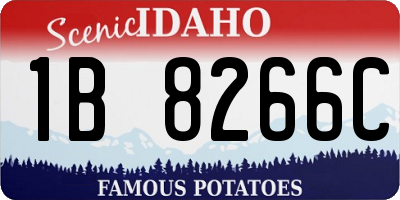 ID license plate 1B8266C
