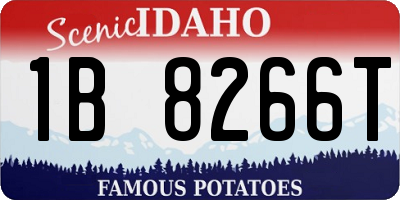 ID license plate 1B8266T