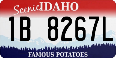ID license plate 1B8267L