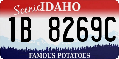 ID license plate 1B8269C